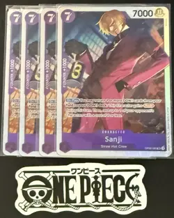 4x One Piece OP09-065 SR - Sanji - EN - Foil - Playset - TCG - NM/M - Image 1