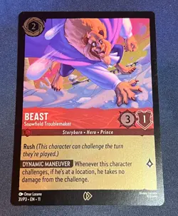 Disney Lorcana - Beast Snowfield Troublemaker 31/P3 FOIL Promo Card TCG - Image 1