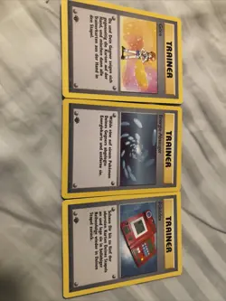 Pokemon Trainer Cards Lot Of 3 Vintage First Edition - Image 1