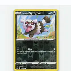 Galarian Zigzagoon 159/264 Common Fusion Strike Pokemon Reverse Holo Near Mint - Image 1