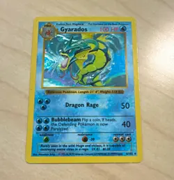 Pokemon TCG Gyarados 6/102 Base Set Shadowless Holo Rare 1999 ENG - Image 1