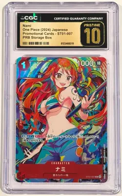 2024 One Piece Nami ST01-007 PRB Storage Box Promo CGC 10 Pristine Japanese - Image 1