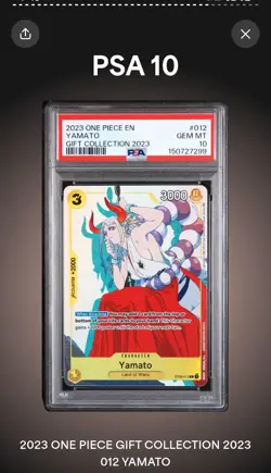 One Piece Card Game TCG Yamato ST09-012 2023 Gift Collection PSA 10 - Image 1