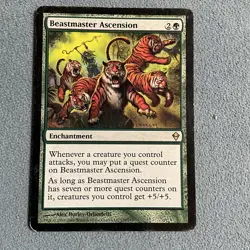 MTG - Beastmaster Ascension - Zendikar - MP MAGIC CARD - Image 1