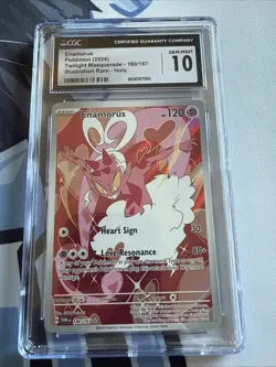 CGC 10 Enamorus 180 Twilight Masquerade Secret Illustration Rare Pokemon Card - Image 1
