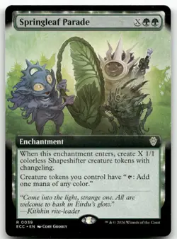 Springleaf Parade (Extended Art) MTG Commander: Lorwyn Eclipsed 39 R NM - Image 1