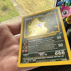 Shining Tyranitar 113/105 Holo Secret Rare Neo Destiny Pokemon NM 2000 - Image 2