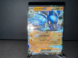 Pokemon Lucario ex 051 Prismatic Evolutions Stamped Cosmos Holo Promo Card NM+ - Image 1