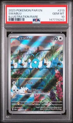 Pokemon Swablu Paradox Rift 213/182 Illustration Rare PSA 10 Gem Mint - Image 1