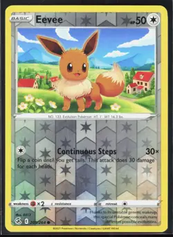 Eevee 205/264 2021 Common Fusion Strike Pokemon Reverse Holo - Image 1