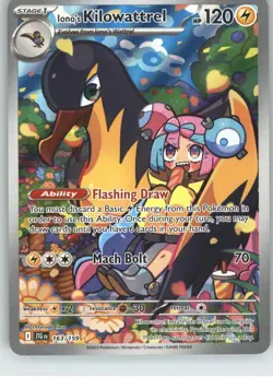 Iono's Kilowattrel SV09: Journey Together [163/159] Illustration Rare Holofoi... - Image 1