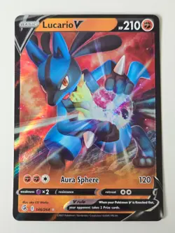 Pokemon Lucario V 146/264 - SWSH08: Fusion Strike - Holo - Image 1