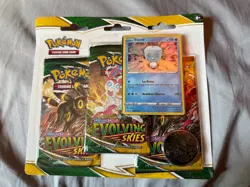 Pokemon SWORD SHIELD EVOLVING SKIES 3-PACK Blister Eiscue PROMO SEALED - Image 1