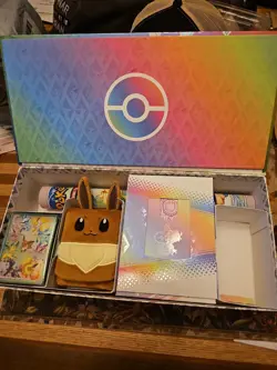 Prismatic SPC! Deckbox, Sleeves, Playmat, Eevee Pouch, Promo Holder NO PACKS - Image 1