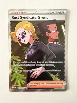 Pokemon TCG - Rust Syndicate Grunt 112/084 Me05: Pitch Black Holo - Image 1