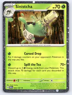 POKEMON SINISTCHA (COSMOS HOLO) BLISTER EXCLUSIVES 022/167 HOLO RARE NM - Image 1