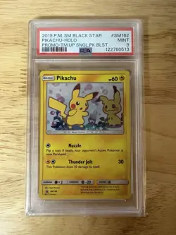 Pokemon TCG Pikachu SM162 SM Black Star Promo Holo English PSA 9 2019 - Image 1