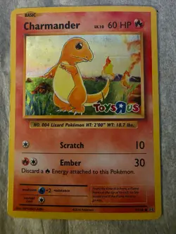 Charmander - (Toys R Us Promo) 009/108 Pokemon TCG, Holo, MP - Image 1