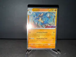 Pokemon TCG Lucario 114 Scarlet & Violet Stamped Cosmos Holo Promo Card NM+ - Image 1