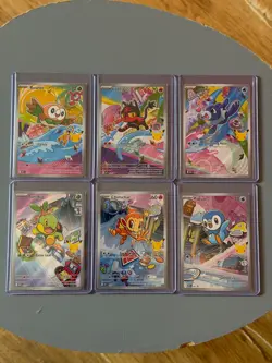Pokemon TCG First Partner Illustration Collection Series 1 Gen 4 & 7 Bundle - Image 1