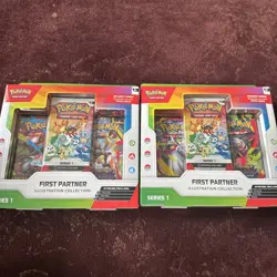 2x First Partner Illustration Collection Series 1 - Pokemon TCG - New & Sealed - Image 1