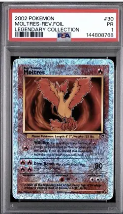 2002 Pokemon Legendary Collection Moltres Reverse Holo PSA 1 - Image 1