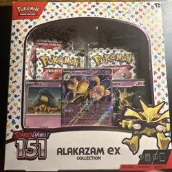 Pokemon TCG Scarlet & Violet 151 Alakazam EX Collection Box - Image 1