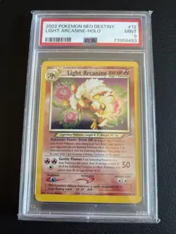 2002 POKEMON NEO DESTINY #12 LIGHT ARCANINE-HOLO PSA 9 - Image 1