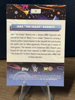 2026 Topps Chrome Cosmic #61 Jake "The Snake" Roberts Purple Nebula /150 - Image 2