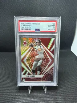 2020 Panini Phoenix Tom Brady #35 Fire Burst PSA 10 Buccaneers THE GOAT - Image 1