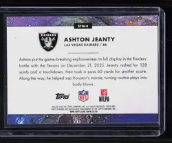Ashton Jeanty 2025 Topps Chrome Cosmic #STN-4 Stars in the Night Rookie - Image 2