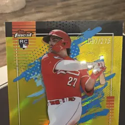 2026 Topps Finest Baseball Sal Stewart RC #179 Uncommon Yellow /275 - Reds - Image 3
