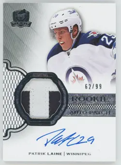2016-17 Upper Deck The Cup Rookie Patch Autograph Patrik Laine 62/99 - Image 1
