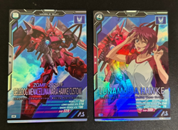 Gundam ARSENAL BASE Card UT01-064,028(M) Lunamaria Hawke Gelgoog BANDAI JAPAN - Image 1