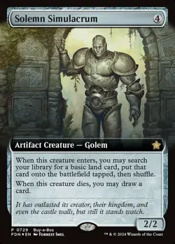 Solemn Simulacrum - Foil - Buy-a-Box Promo Light Play, English Magic the Gatheri - Image 1