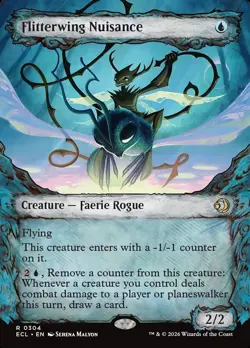MTG Lorwyn Eclipsed SHOWCASE R Flitterwing Nuisance #0304 - Image 1
