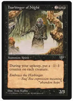 Harbinger of Night 1996 Mirage #128 RESERVED LIST Black Rare Creature MTG NM AZ1 - Image 1