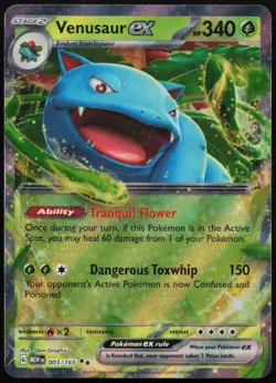 Venusaur ex 003/165 Double Rare 151 Pokemon Holo NM - Image 1