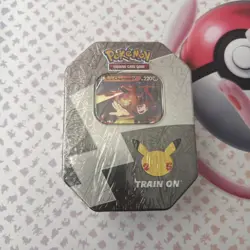 Pokemon TCG Lance’s Charizard V Celebration Tin 25th Anniversary Factory Sealed - Image 1