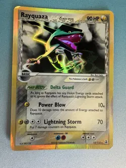 Pokemon Cards - Rayquaza EX Delta Species Holo Rare 13/113 2005 TCG HP/DMG - Image 1