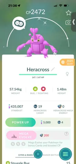 Pokemon Go (Stage 29) Shiny Heracross ( 53 Shinys ) - Image 2