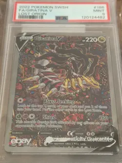 Giratina V 186/196 Alternate Full Art Lost Origin Pokemon English PSA 9 - Image 1