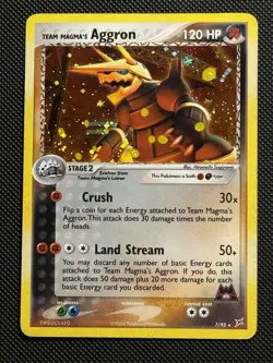 Pokemon Team Magma's Aggron Holo Rare Holo Team Magma vs Team Aqua 7/95 NM - Image 1