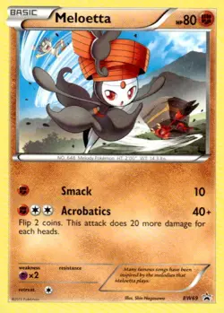 Meloetta BW69 Promo Black And White Promo Pokemon Lightly Played - Image 1