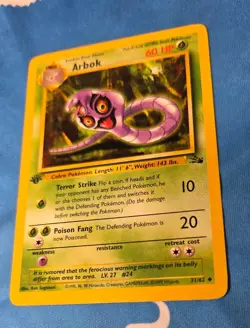 Pokemon TCG Arbok Fossil 31 Regular 1st Edition Uncommon Card - Image 4
