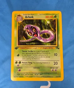 Pokemon TCG Arbok Fossil 31 Regular 1st Edition Uncommon Card - Image 5