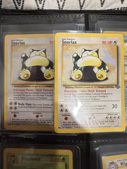 1999 Pokemon SNORLAX Jungle Set HIGHLIGTER INK ERROR Misprint Card 27/64 RARE LP - Image 3
