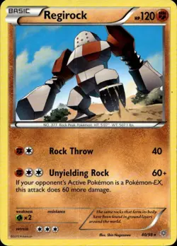 Regirock 40/98 Rare Ancient Origins Pokemon Lightly Played - Image 1