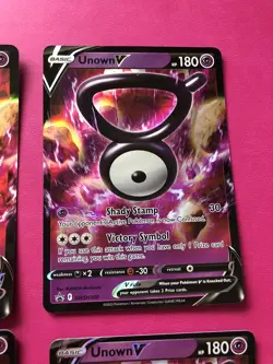 4 X Pokemon TCG Unown V SWSH300 Black Star Promo Card Holo Near Mint - Image 3