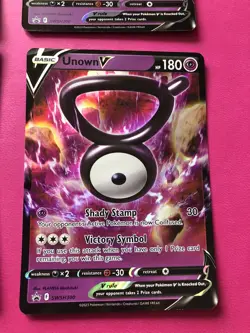 4 X Pokemon TCG Unown V SWSH300 Black Star Promo Card Holo Near Mint - Image 5